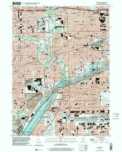 United States Geological Survey Berwyn, IL (1998, 24000-Scale) digital map