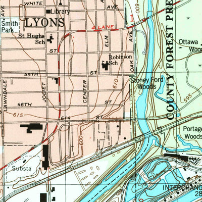 United States Geological Survey Berwyn, IL (1998, 24000-Scale) digital map