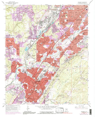 United States Geological Survey Bessemer, AL (1959, 24000-Scale) digital map
