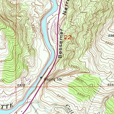 United States Geological Survey Bessemer Mountain, WY (1951, 24000-Scale) digital map