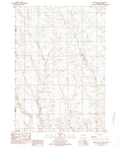 United States Geological Survey Bessie Butte, SD (1982, 24000-Scale) digital map