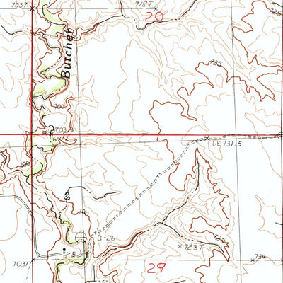 United States Geological Survey Bessie Butte, SD (1982, 24000-Scale) digital map