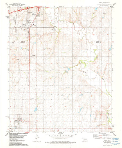 United States Geological Survey Bessie, OK (1983, 24000-Scale) digital map