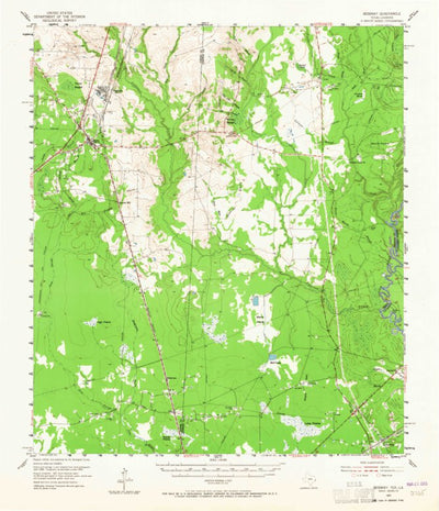 United States Geological Survey Bessmay, TX-LA (1955, 62500-Scale) digital map