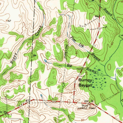 United States Geological Survey Bessmay, TX-LA (1955, 62500-Scale) digital map