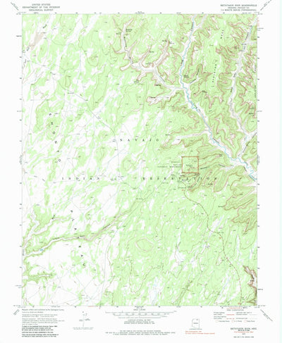 United States Geological Survey Betatakin Ruin, AZ (1970, 24000-Scale) digital map