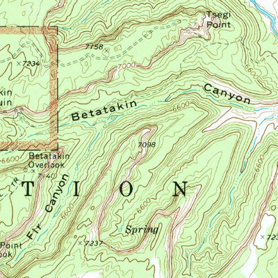 United States Geological Survey Betatakin Ruin, AZ (1970, 24000-Scale) digital map