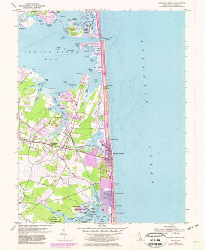 United States Geological Survey Bethany Beach, DE (1954, 24000-Scale) digital map