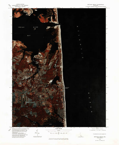United States Geological Survey Bethany Beach, DE (1980, 25000-Scale) digital map