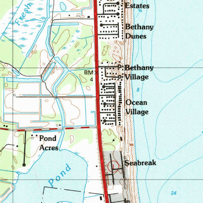 United States Geological Survey Bethany Beach, DE (1984, 24000-Scale) digital map