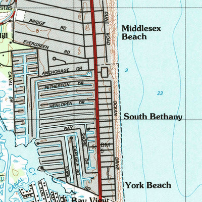 United States Geological Survey Bethany Beach, DE (1984, 24000-Scale) digital map