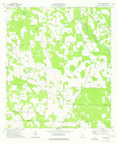 United States Geological Survey Bethany, GA (1974, 24000-Scale) digital map