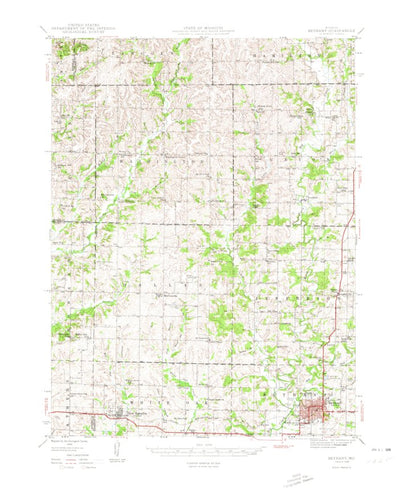 United States Geological Survey Bethany, MO (1948, 62500-Scale) digital map