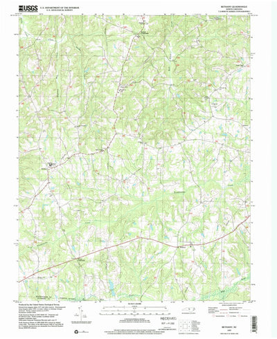 United States Geological Survey Bethany, NC (1997, 24000-Scale) digital map