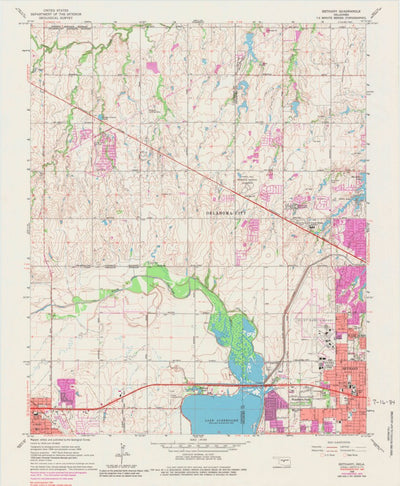 United States Geological Survey Bethany, OK (1966, 24000-Scale) digital map