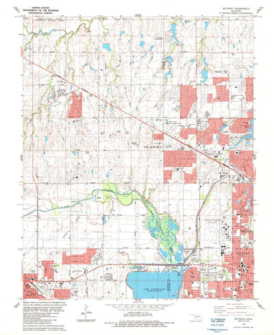 United States Geological Survey Bethany, OK (1986, 24000-Scale) digital map