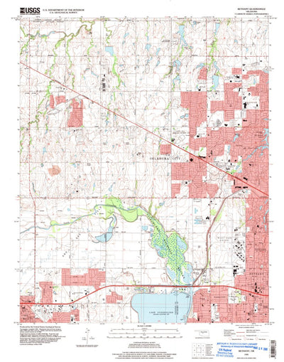 United States Geological Survey Bethany, OK (1995, 24000-Scale) digital map