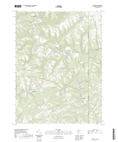 United States Geological Survey Bethany, WV (2023, 24000-Scale) digital map