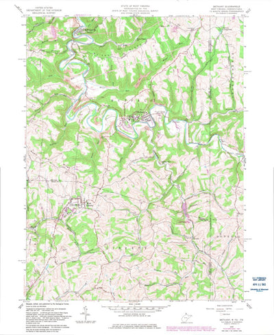 United States Geological Survey Bethany, WV-PA (1959, 24000-Scale) digital map