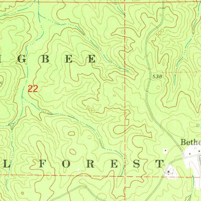 United States Geological Survey Betheden, MS (1973, 24000-Scale) digital map
