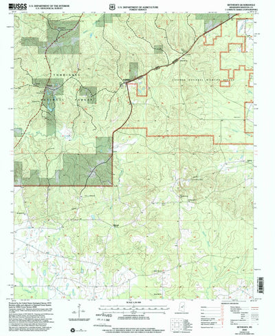 United States Geological Survey Betheden, MS (2000, 24000-Scale) digital map