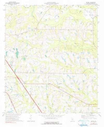 United States Geological Survey Bethel, GA (1973, 24000-Scale) digital map