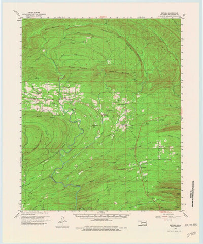 United States Geological Survey Bethel, OK (1960, 62500-Scale) digital map