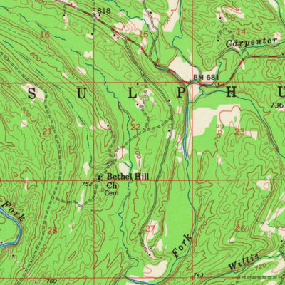 United States Geological Survey Bethel, OK (1960, 62500-Scale) digital map