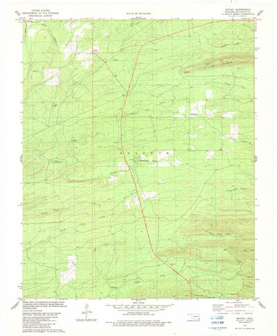 United States Geological Survey Bethel, OK (1982, 24000-Scale) digital map
