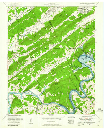 United States Geological Survey Bethel Valley, TN (1953, 24000-Scale) digital map