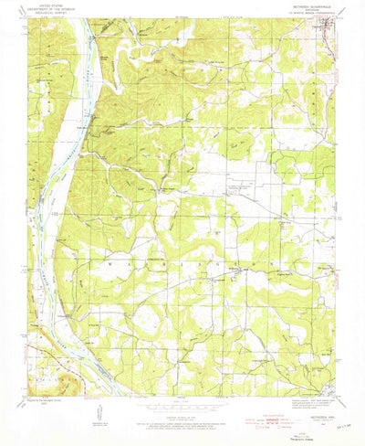 United States Geological Survey Bethesda, AR (1942, 24000-Scale) digital map