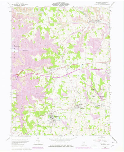 United States Geological Survey Bethesda, OH (1961, 24000-Scale) digital map