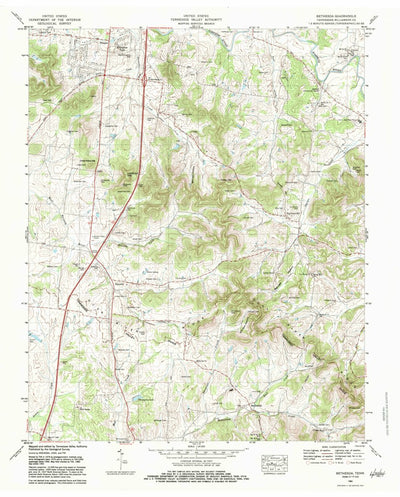 United States Geological Survey Bethesda, TN (1982, 24000-Scale) digital map