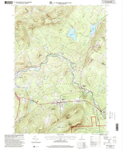 United States Geological Survey Bethlehem, NH (1995, 24000-Scale) digital map