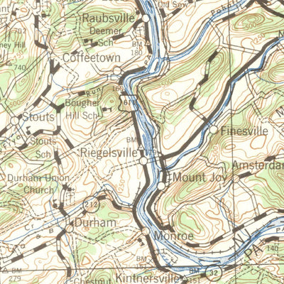 United States Geological Survey Bethlehem, PA-NJ (1943, 125000-Scale) digital map