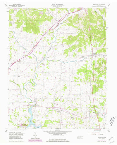 United States Geological Survey Bethpage, TN (1955, 24000-Scale) digital map