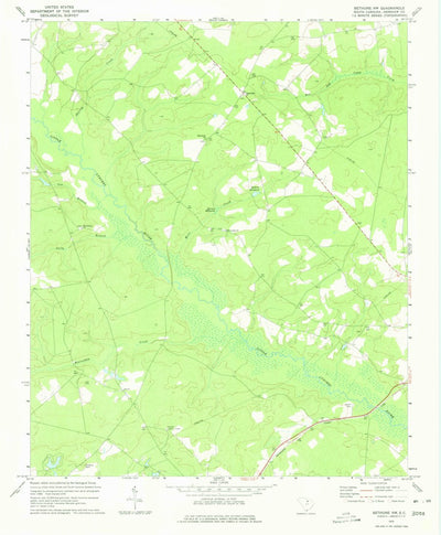 United States Geological Survey Bethune NW, SC (1970, 24000-Scale) digital map