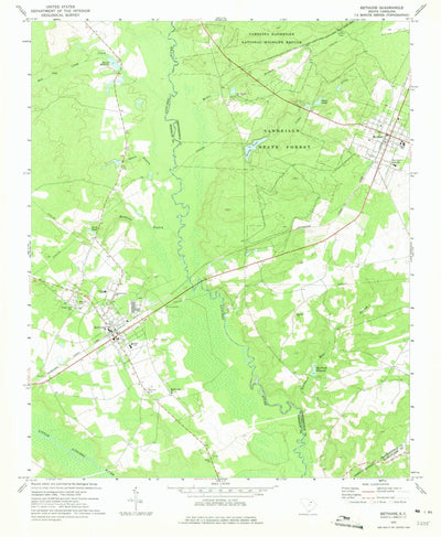 United States Geological Survey Bethune, SC (1970, 24000-Scale) digital map