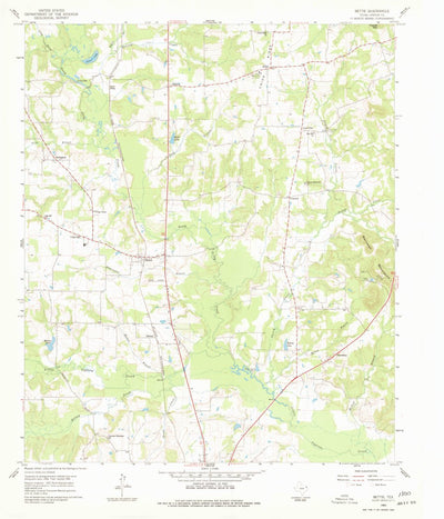 United States Geological Survey Bettie, TX (1960, 24000-Scale) digital map