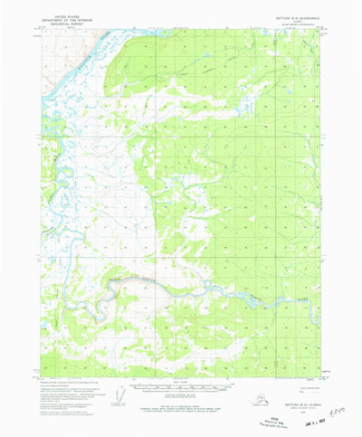 United States Geological Survey Bettles B-6, AK (1970, 63360-Scale) digital map