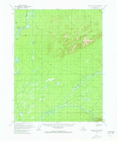 United States Geological Survey Bettles D-3, AK (1970, 63360-Scale) digital map