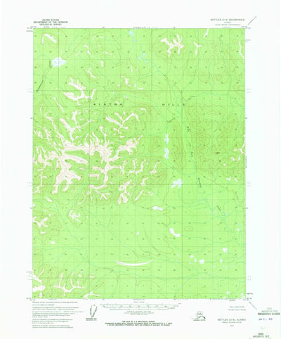 United States Geological Survey Bettles D-6, AK (1970, 63360-Scale) digital map