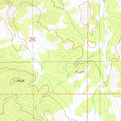 United States Geological Survey Bettles Well, NV (1980, 24000-Scale) digital map
