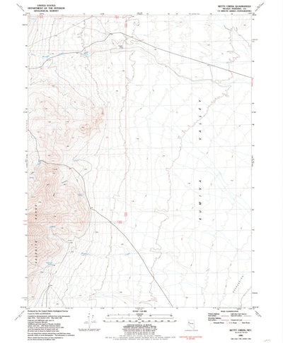 United States Geological Survey Betty Creek, NV (1981, 24000-Scale) digital map