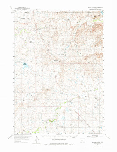 United States Geological Survey Betty Reservoir, WY (1959, 62500-Scale) digital map