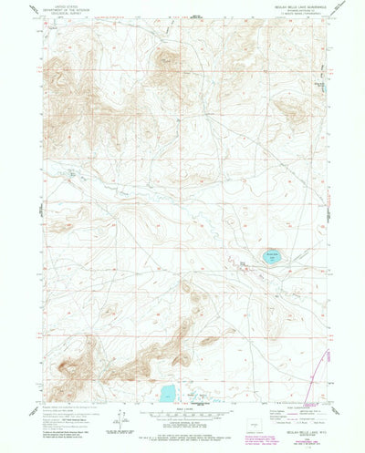 United States Geological Survey Beulah Belle Lake, WY (1959, 24000-Scale) digital map