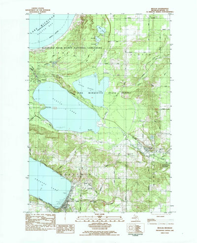 United States Geological Survey Beulah, MI (1983, 25000-Scale) digital map