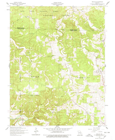 United States Geological Survey Beulah, MO (1954, 24000-Scale) digital map