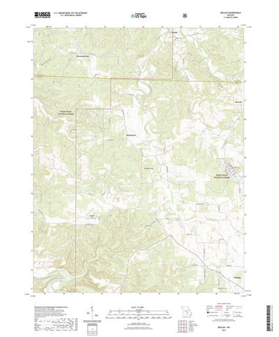 United States Geological Survey Beulah, MO (2021, 24000-Scale) digital map