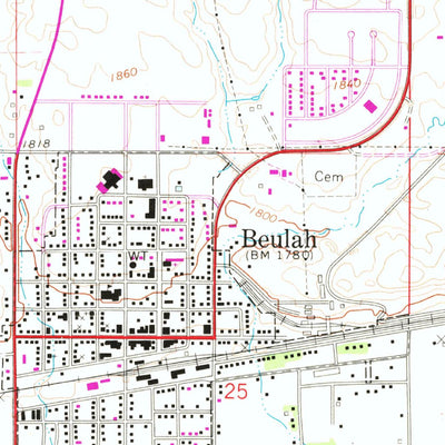 United States Geological Survey Beulah, ND (1968, 24000-Scale) digital map